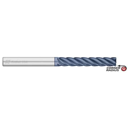 KODIAK CUTTING TOOLS 1 Inch VI Pro Carbide Endmill 5 Fl Extra Long ALCRO-MAX w/Corner Rad 5551684